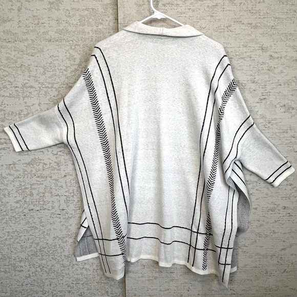NWT Chicos Open Knit Eru Ruana Women's Cardigan Sweater Sz XL Shine Plaid - Picture 10 of 13